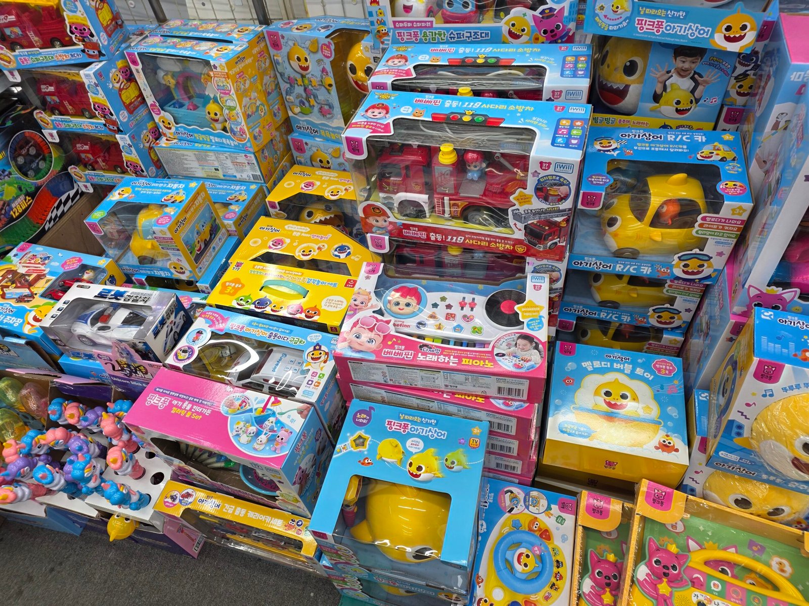 Korean character toys at Seungjin Toy in Seoul
