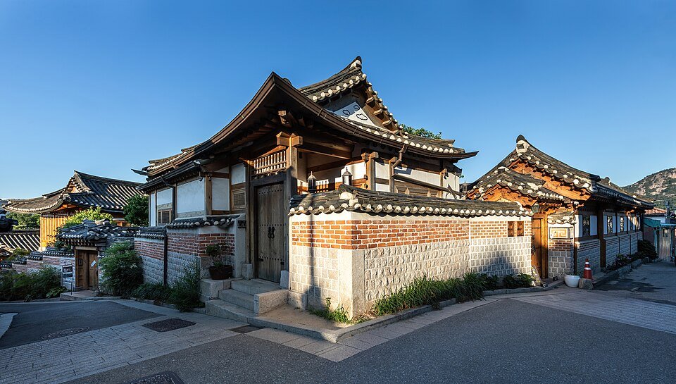 Traditional hanok rooftops in Bukchon, Seoul