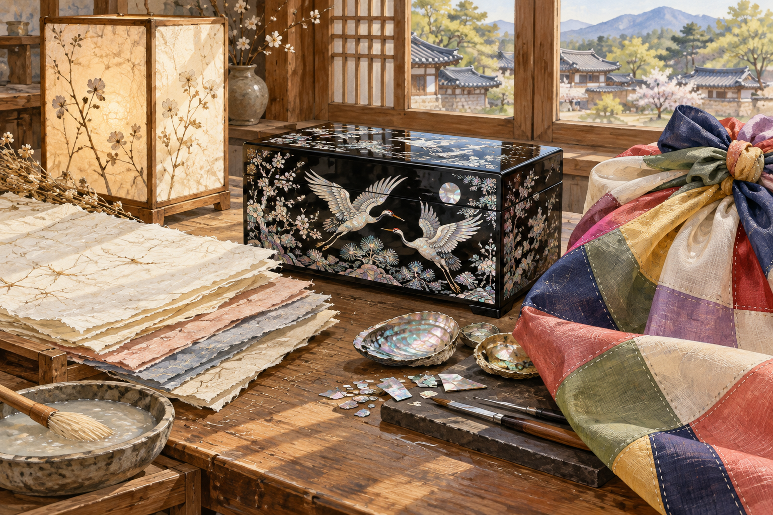 Traditional Korean Crafts Explained: Hanji, Najeon and Bojagi