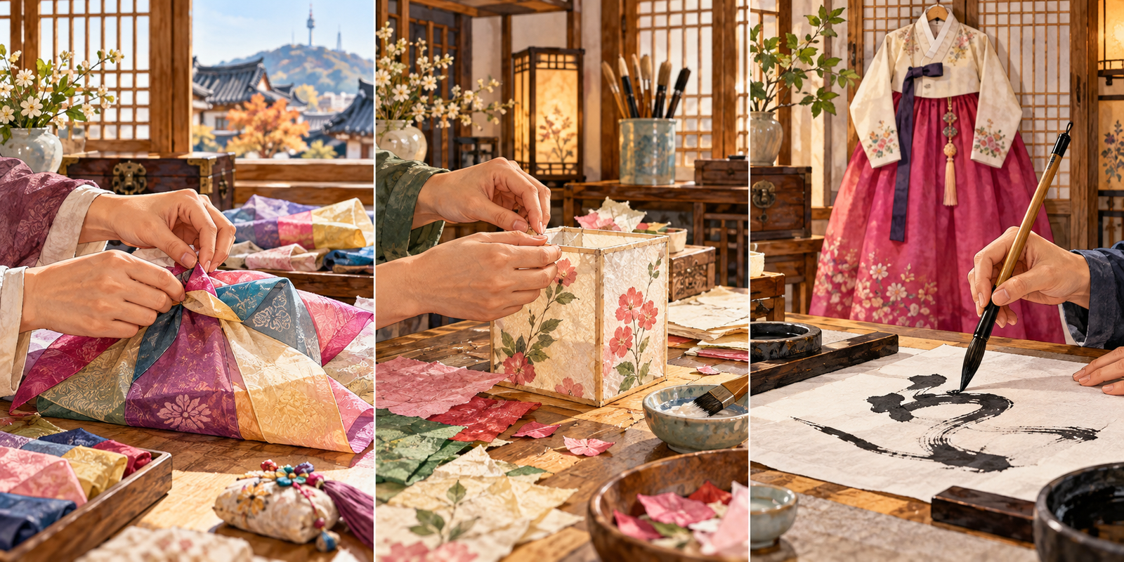 Korean Cultural Experiences in Seoul: Compare Crafts, Hanbok and Calligraphy